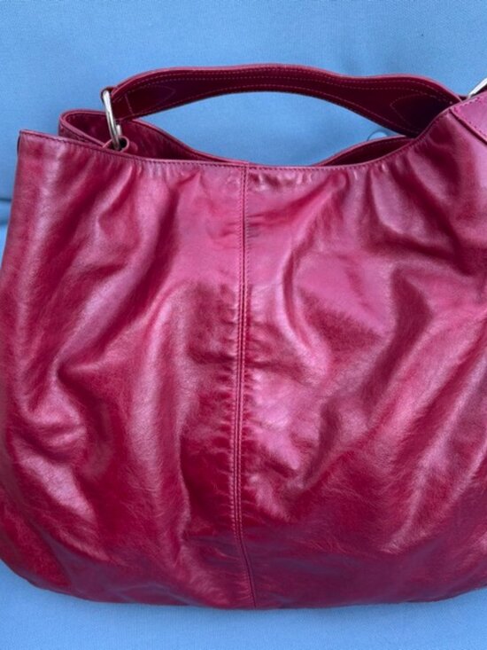 Auth Rebecca Minkoff Red Wine Leather Nikki Hobo Bag - Picture 3 of 10